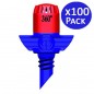 Lot de 100 Arroseur d'irrigation 360º de système de Micro-Drip, Arrosage: Tête de pulvérisation 2,3 a 3 mètres Lot de 100 Arroseur d'irrigation 360º de système de Micro-Drip, Arrosage: Tête de pulvérisation 2,3 a 3 mètres