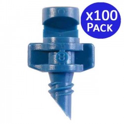 50 x Micro-asperseur d'irrigation jet 90º, Bleu