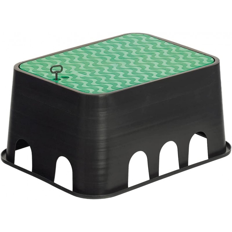Caixa de válvulas para irrigação de jardim 640x530x300 mm | Caixa de válvulas retangular para válvulas solenoides ou irrigação e