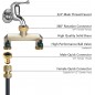 BRASS GARDEN TAP DERIVATION 2 OUTPUTS 3 / 4H x 3/4 M