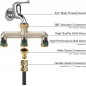 Robinet triple métal 3 sorties, filetage 3/4'', raccord plomberie pour tuyau arrosage