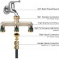 Dreifach-Gartenarmatur 3/4" x 3/4" x 3/4" Messing | Vertikale Armatur mit 3 Auslässen | Schlauchanschluss und Gartenbewässerung