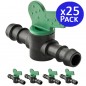 Lot de 25 Vanne cannelé 16mm pour tuyau goutte à goutte. Soupape d'arrêt pour l'irrigation goutte à goutte Lot de 25 Vanne cannelé 16mm pour tuyau goutte à goutte. Soupape d'arrêt pour l'irrigation goutte à goutte