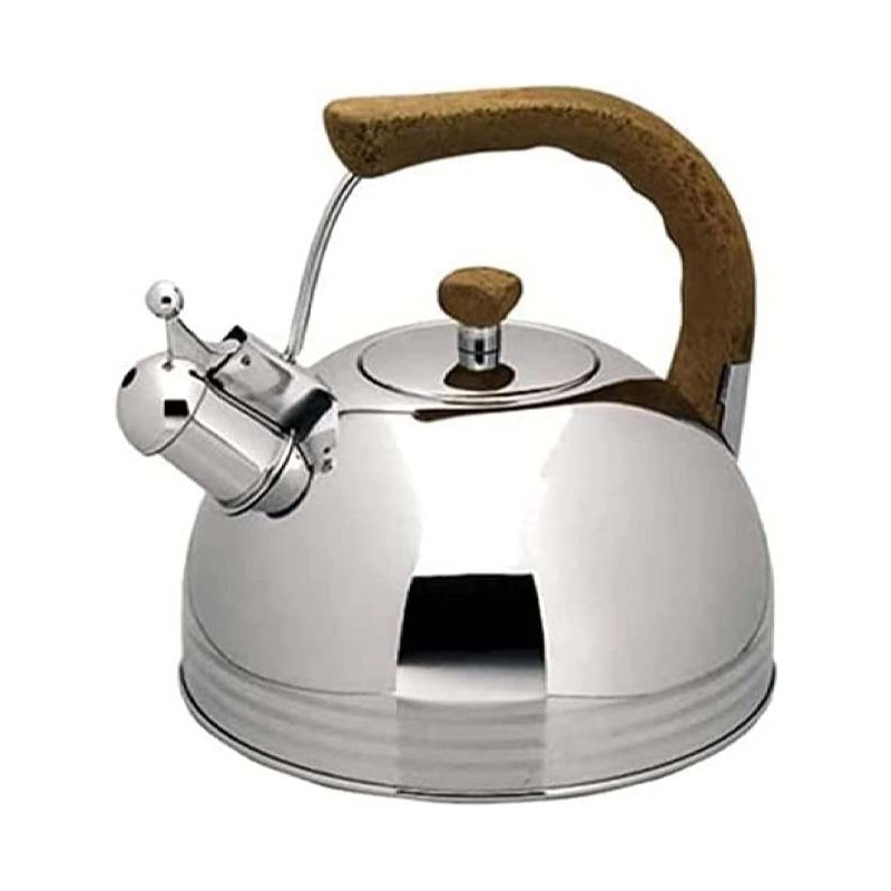 Chaleira com apito Lacor, aço inoxidável, prata - 2 litros Chaleira com apito Lacor, aço inoxidável, prata - 2 litros