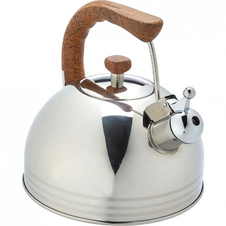 Lacor Whistling Kettle, Stainless Steel, Silver - 4 Liters
