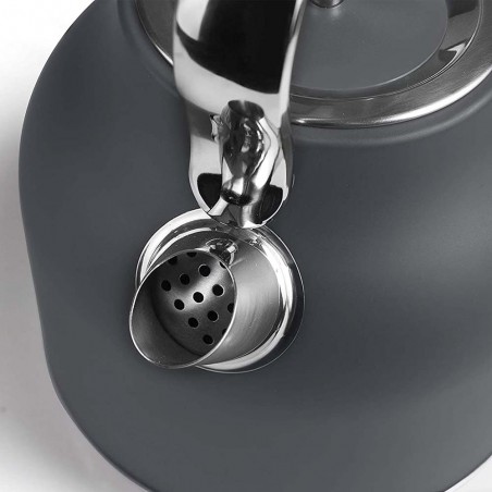 Bouilloire rétro Lacor, technologie STRIX, finition gris mat - 1,7 litre