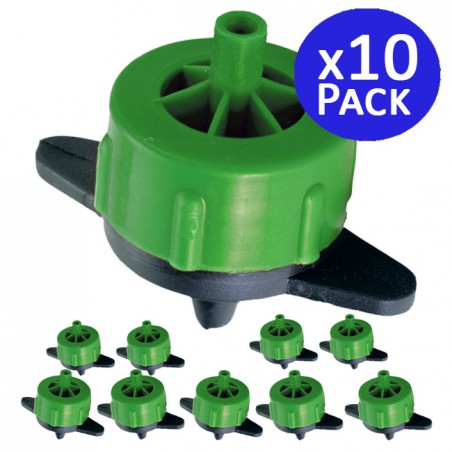 10 x Goutteur autorégulant 2 l/h, Goutteurs d'irrigation en ligne système micro, Goutteur pour arrosage agriole et jardinage