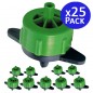Pacote com 25 gotejadores autocompensadores, 2 litros | Gotejadores removíveis para irrigação, plantas, vasos, microtubos e tubo Pacote com 25 gotejadores autocompensadores, 2 litros | Gotejadores removíveis para irrigação, plantas, vasos, microtubos e tubo