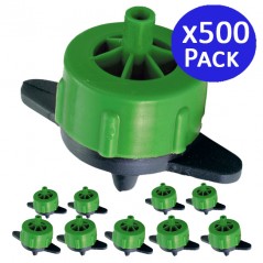 Lot de 500 Goutteur autorégulant 2 l/h, Goutteurs d'irrigation en ligne système micro, Goutteur pour arrosage agriole et jardina