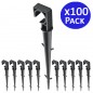 Set di 100 Picchetti Picchetto Ferma tubo per Irrigazione Gancio Ganci Tubi 16mm Set di 100 Picchetti Picchetto Ferma tubo per Irrigazione Gancio Ganci Tubi 16mm