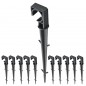 Set di 10 Picchetti per Tubi da 16 mm, Picchetti di Fissaggio per Linee di Gocciolamento, Tubi da Giardino Set di 10 Picchetti per Tubi da 16 mm, Picchetti di Fissaggio per Linee di Gocciolamento, Tubi da Giardino