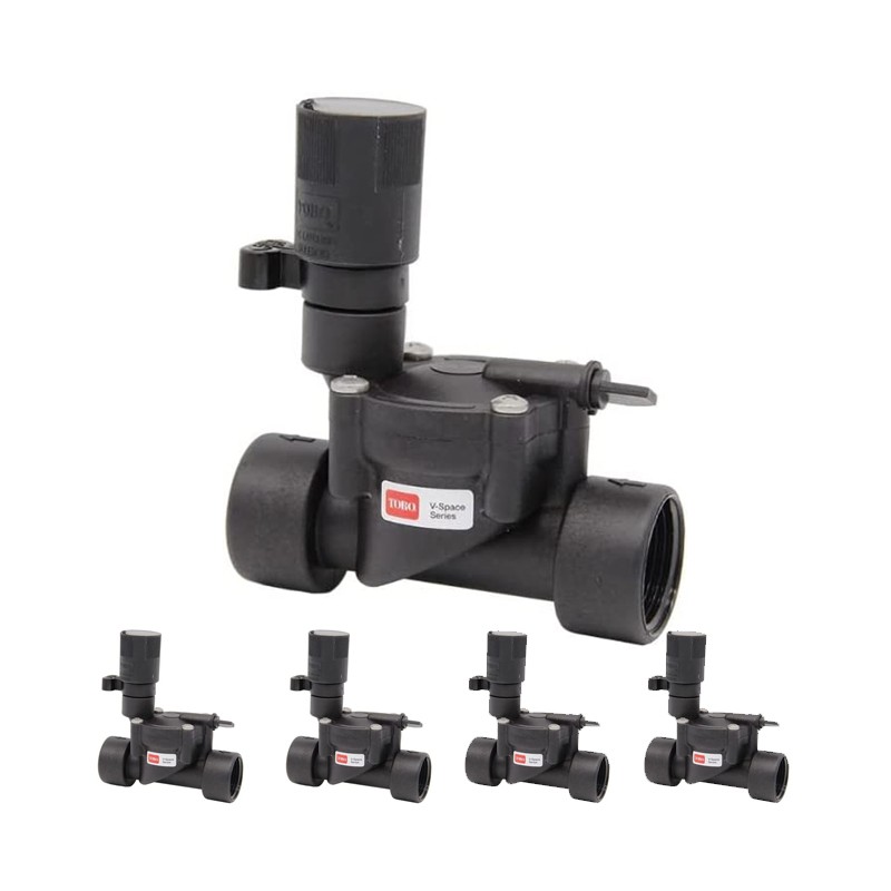 Set di 5 Elettrovalvola per irrigazione Toro VSPACE, filettatura femmina 3/4'', 24 V, misura piccola Set di 5 Elettrovalvola per irrigazione Toro VSPACE, filettatura femmina 3/4'', 24 V, misura piccola