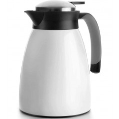 Lacor Stainless Steel Thermos Jug, White - 1 Liter.