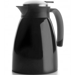 Lacor Stainless Steel Thermos Jug, Black - 1 Liter.