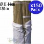 Lot de 150 Tuteur en Bambou de 150 cm, 11-14 mm, Tubes en Bambou pour Plantes et Arbres, Baguettes de bambou, Canne de bambou