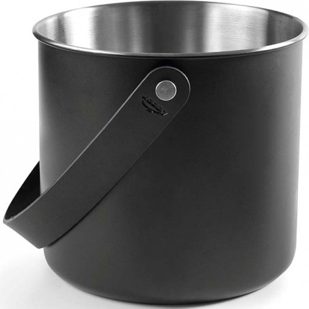 Edelstahl-Eiskübel Moon Schwarz - 4 Liter.