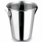 Refrigerador de garrafas tipo balde de gelo com alças soldadas, aço inoxidável, 4,25 litros.