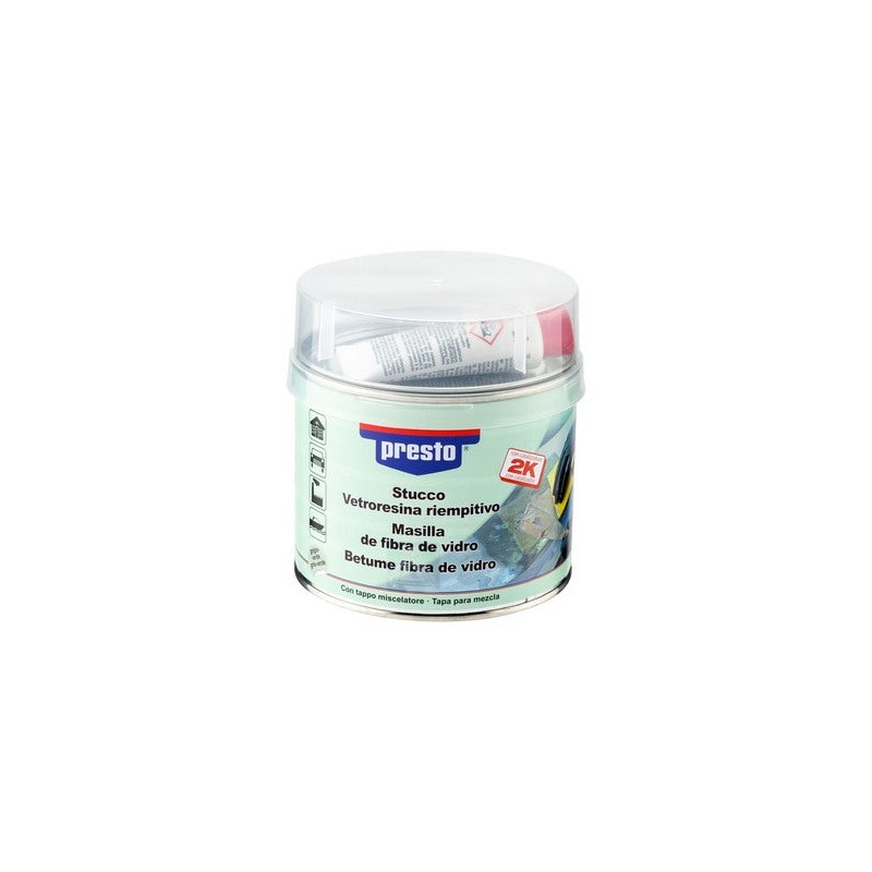 Two-component fiberglass putty 1 Kg, repairs metal, wood, concrete and plastic surfaces Two-component fiberglass putty 1 Kg, repairs metal, wood, concrete and plastic surfaces