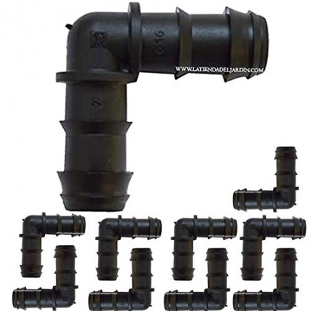 Drip irrigation elbow 16mm black