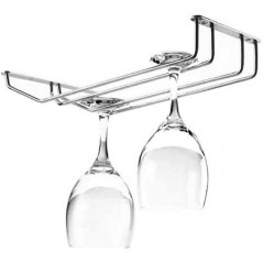 Double chrome hanger support for glasses 34 x 20 cm.