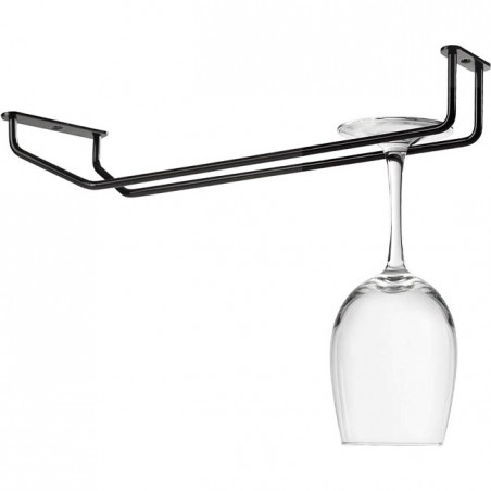 Metallic Black Hanger Support, Stainless Steel, 34 x 10 cm