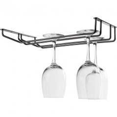 Double Hanger Support Metallic Black, Stainless Steel, 34 x 20 cm.