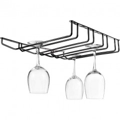 Quadruple Hanger Support Metallic Black, Stainless Steel, 34 x 40 cm.
