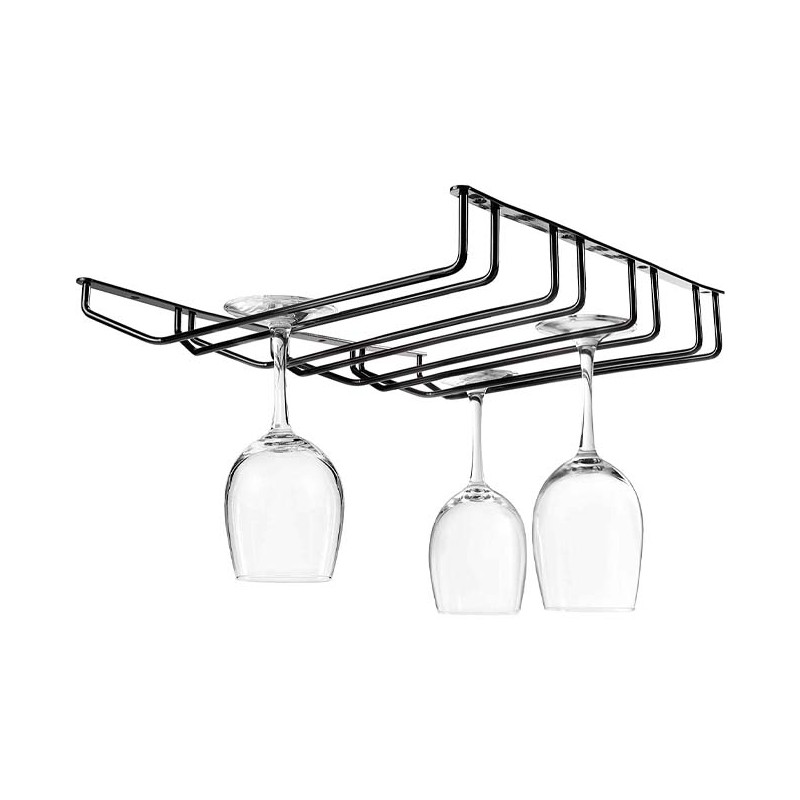 Support de suspension métallique quadruple noir, acier inoxydable, 34 x 40 cm