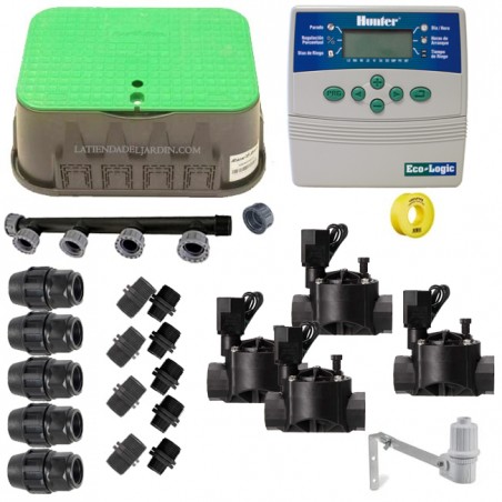 Hunter professionelle automatische Bewässerung Kit 4 Zonen 24v für 25mm Rohr