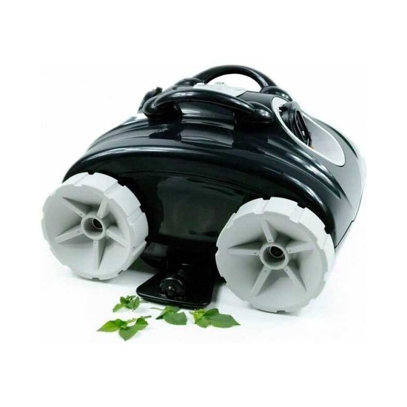 Electric pool cleaner for flat-bottom or shallow-sloped pools.
