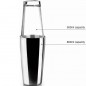 Professional Stainless Steel Cocktail Shaker 2 Glasses, Capacity 800ml + 500ml [Grey]..
