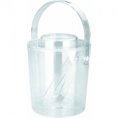 Doppelwandiger Eiskübel mit Klammer + Deckel, 3 Liter.