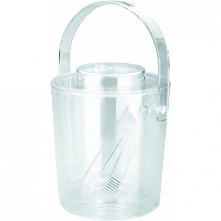 Doppelwandiger Eiswürfelbehälter mit Klammer + Deckel 3 Liter.