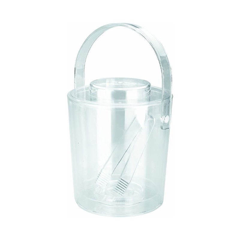 Doppelwandiger Eiskübel mit Klammer + Deckel, 3 Liter.