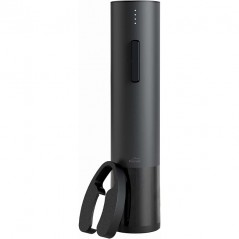 Sacacorchos Eléctrico con USB Negro Luxe de Acero Inoxidable.