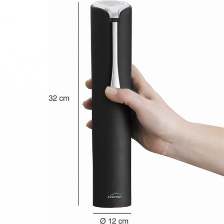 Cavatappi elettrico con base di ricarica - Nero