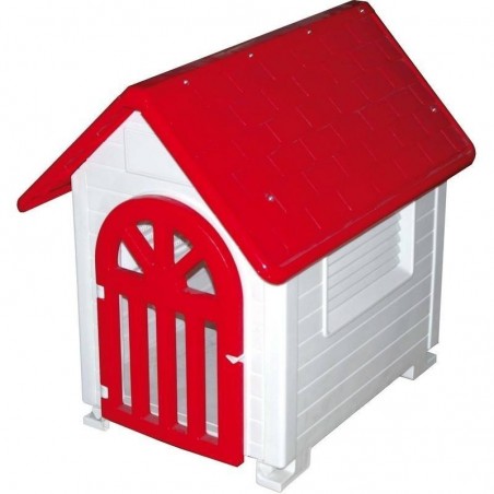 Kunststoffhütte für Hunde, Modell Almería, 54x74x71 cm. Haltbarkeit und Widerstandsfähigkeit