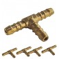 Lot de 5 Bypass Butane Propane en Té Tuyau de Gaz 9 mm Butane, Laiton, Cuisine, Camping Gaz