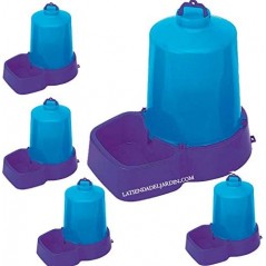 Lot de 5 FONTAINES À BOISSON Bouteille Chiens Chats Animaux En plastique 8 litres, 25x34 h. cm