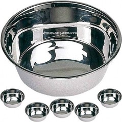 6 x Feeder Abreuvoir pour chiens Ø29 cm.  Bol 4 litres. Chiens et chats en acier inoxydable