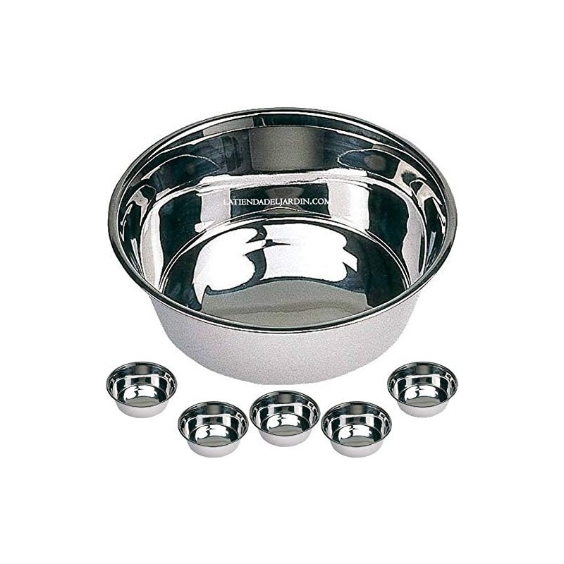 Lot de 6 Feeder Abreuvoir pour chiens Ø25 cm. Bol 2,8 litres. Chiens et chats en acier inoxydable Lot de 6 Feeder Abreuvoir pour chiens Ø25 cm. Bol 2,8 litres. Chiens et chats en acier inoxydable