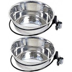 2 Stück Futter und Wasserspender aus Edelstahl für Hunde, 1,75 Liter | Robust und langlebig