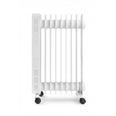 Ölradiator mit 9 Heizelementen. Drei Heizstufen: 800 W - 1200 W - 2000 W. LED-Touchscreen-Bedienfeld. Temperaturbereich: 7°C bis