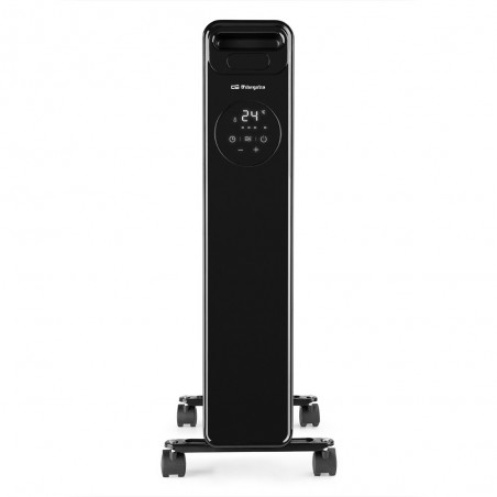 Radiatore olio a 9 elementi Orbegozo. Tre potenze termiche: 800-1200 W-2000 W. Intervallo di temperatura: da 7º a 35ºC.