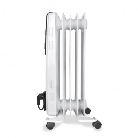 Ölradiator mit 5 Heizelementen mit hoher thermischer Trägheit. Maximale Leistung von 1000 W. 5 Heizelemente mit hoher thermische