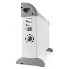 Convettore CV4000A Orbegozo con turbo. Potenza massima di 2000 W. 3 livelli di potenza: 750, 1.250 e 2.000 W. Termostato regolab