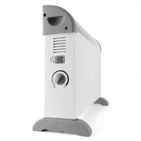 Convettore CV4000A Orbegozo con turbo. Potenza massima di 2000 W. 3 livelli di potenza: 750, 1.250 e 2.000 W. Termostato regolab