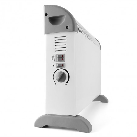 Convector with Orbegozo turbo.  Maximum power 2000W.  3 power levels: 750, 1,250 and 2,000 W. Adjustable thermostat.