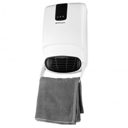 Aquecedor de parede para banheiro Orbegozo FB2200. Duas configurações de potência: 1000-2000 W. Programável.