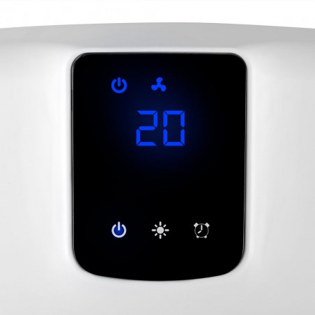 Termoventilatore da parete per bagno Orbegozo FB2200. Due livelli di potenza: 1000-2000W. Programmabile.